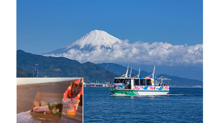 【海上から富士山！】清水港の水上バス乗船＆富士山眺めながらピクニック(ランチBOX付)