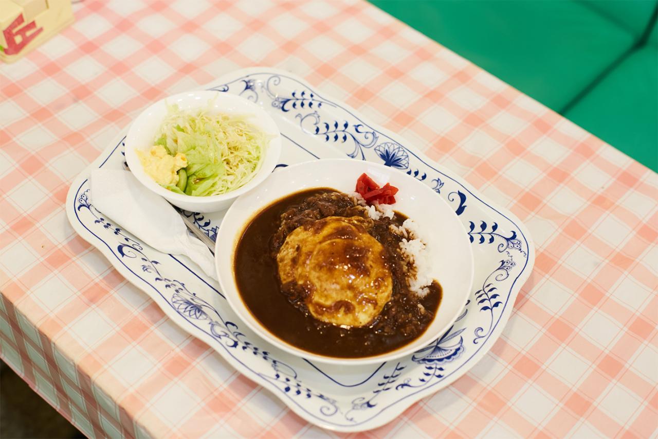 エッグカレーセット（クリームソーダ付き）1250円
