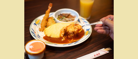 【事前予約OK】自慢の特選オムライスセット＠北極星 心斎橋本店