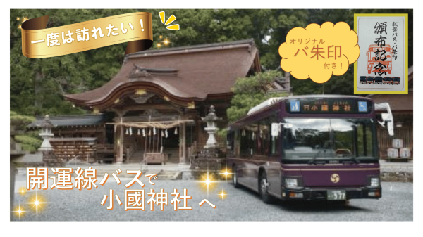 【小國神社・開運線バス】片道乗車チケット（オリジナルバ朱印付）
